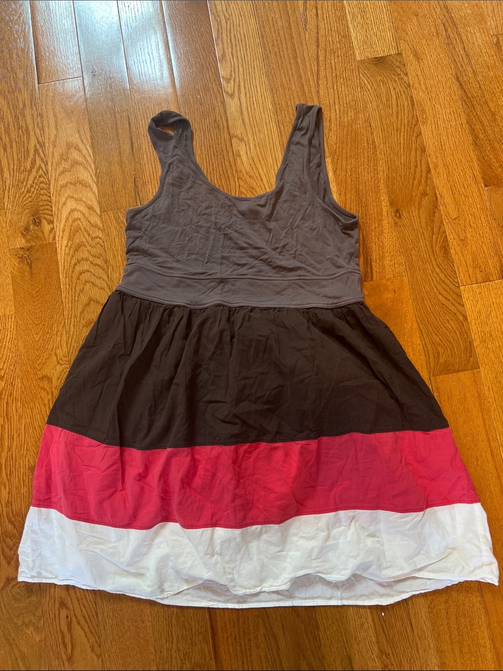 Anthropologie Brown and Gray Two-Tone Sleeveless Dress